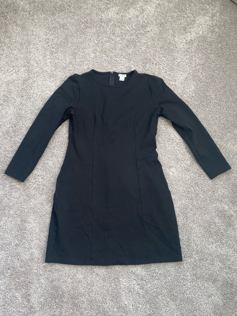 J Crew Small S Black Long Sleeve Dress